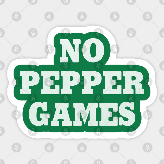 No Pepper Games Baseball Sticker TeePublic